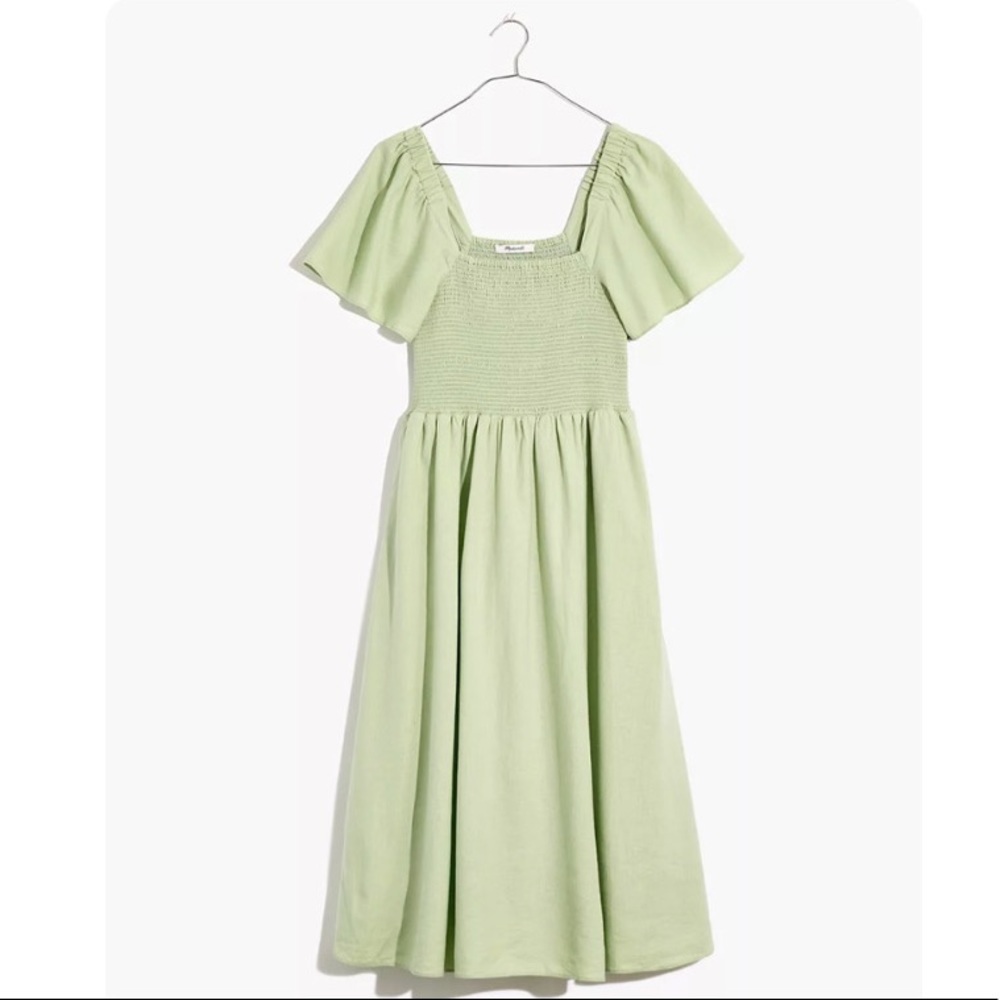 Madewell Lucie Smocked Midi Dress - Picture 2 of 4